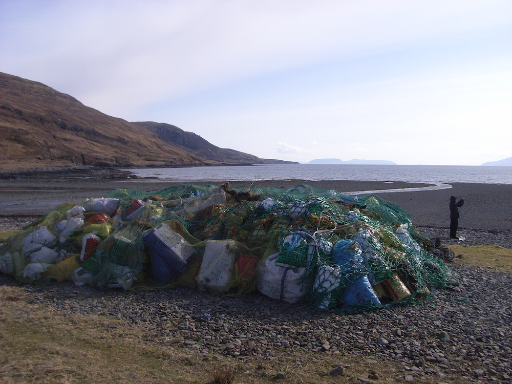 Plastic debris picked up on Skye