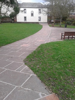 Rejuvenated paving at St Andrews Square in Penrith